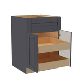 Home Decorators Collection Washington 24 in. W x 24 in. D x 34.5 in. H Assembled Plywood Base Kitchen Cabinet in Onyx with Soft Close Doors