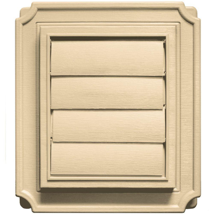 7.875 in. x 7.875 in. #012 Dark Almond Scalloped Exhaust Siding Vent - Super Arbor