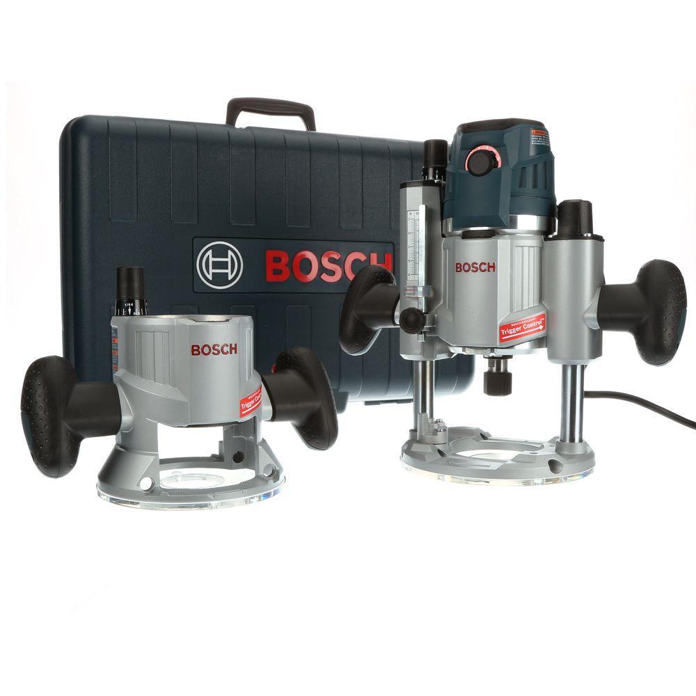 15 Amp Corded Variable Speed Combination Plunge & Fixed-Base Router Kit with Hard Case - Super Arbor