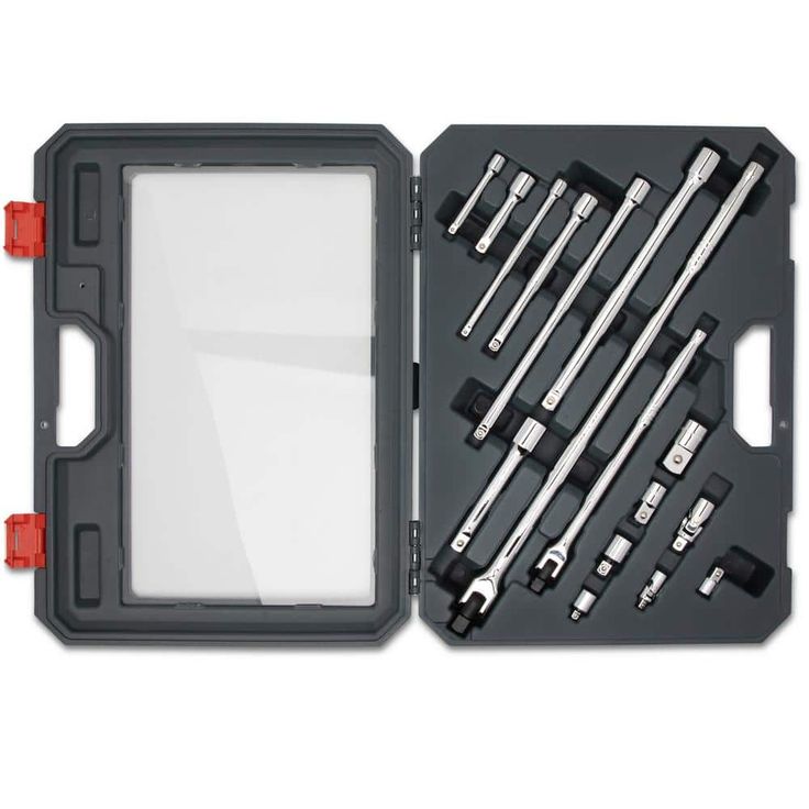 Crescent 1/4 in., 3/8 in., 1/2 in. and 3/4 in. Drive Socket Accessories Set (16-Piece)