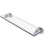 Tribecca Collection 22 in. Glass Vanity Shelf with Beveled Edges in Matte Black - Super Arbor