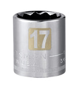 Craftsman 17 mm Metric 12 Point Standard Socket - 3/8 in. Drive