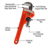 6 in. Heavy-Duty Straight Pipe Wrench - Super Arbor