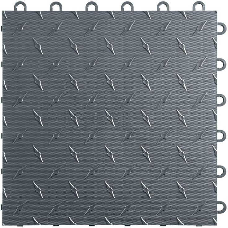 Swisstrax 12 in. W x 12 in. L Jet Black Diamondtrax Home Modular Polypropylene Flooring (50-Tile/Pack) (50 sq. ft.)