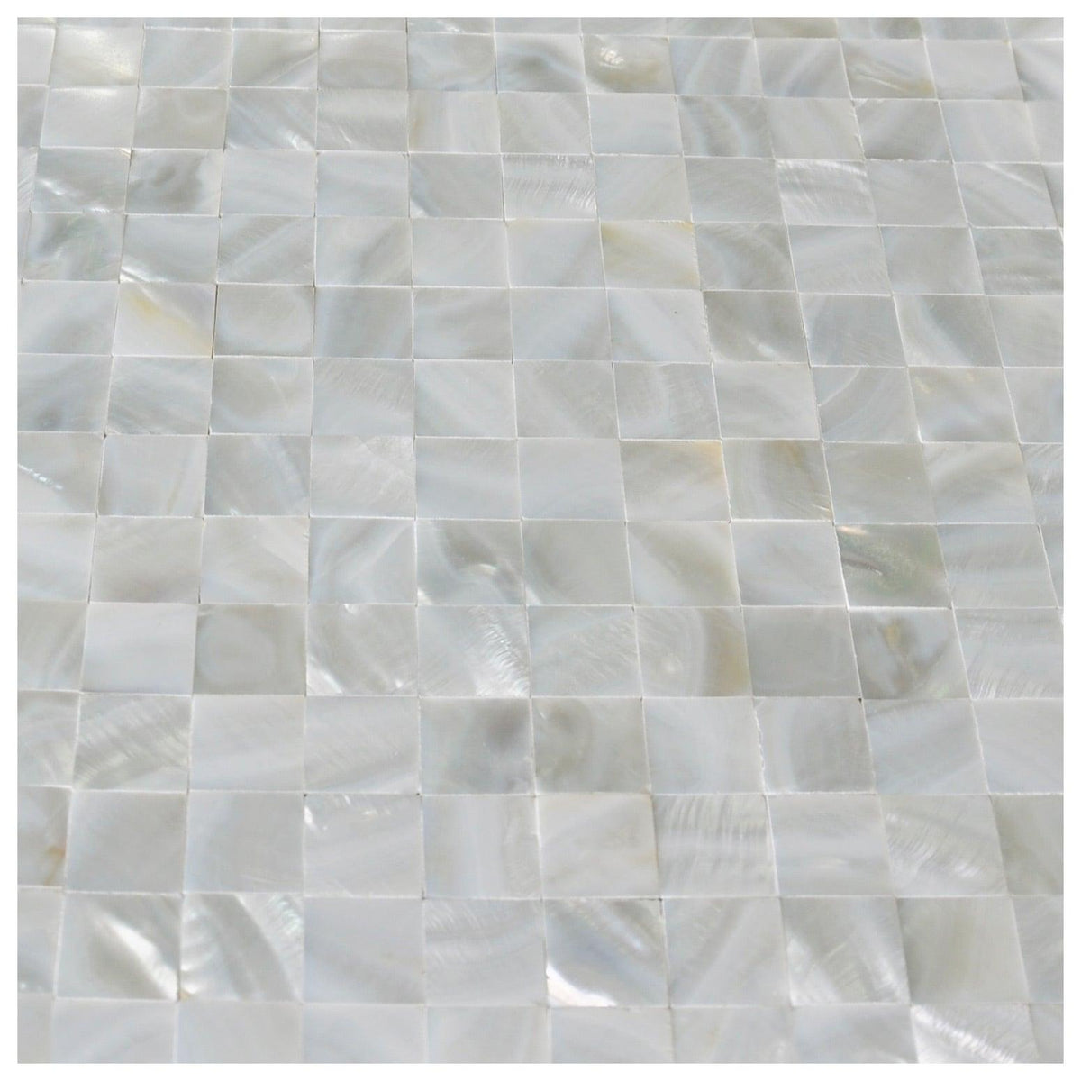 Art3d Rectangle White Seamless 12 in. x 12 in. Peel and Stick Mother of Peral Tile (1-Pack)