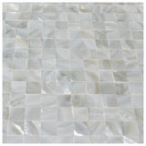 Art3d Rectangle White Seamless 12 in. x 12 in. Peel and Stick Mother of Peral Tile (1-Pack)
