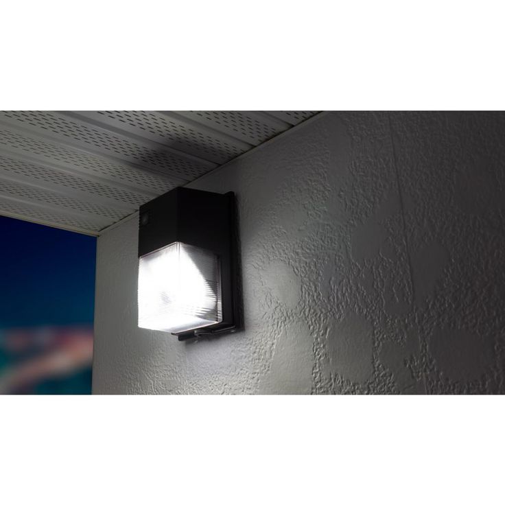 150-Watt Equivalent Integrated Outdoor LED Wall Pack, 2500 Lumens, Dusk to Dawn Outdoor Security Light (2-Pack)