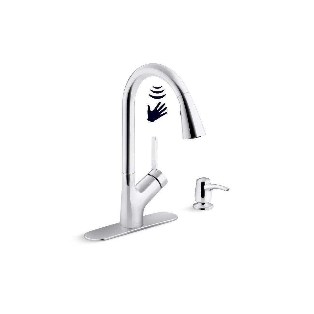Setra Single-Handle Touchless Pull-Down Sprayer Kitchen Faucet in Matte Black - Super Arbor