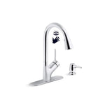 Setra Single-Handle Touchless Pull-Down Sprayer Kitchen Faucet in Matte Black - Super Arbor