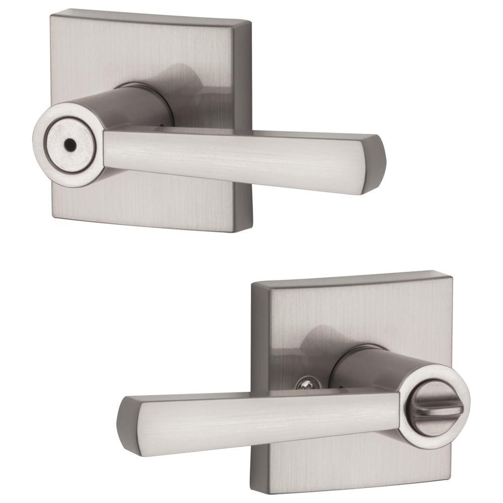 Prestige Spyglass Satin Nickel Bed/Bath Door Lever - Super Arbor