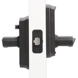 Camelot Aged Bronze Electronic Door Lock with Accent Door Lever - Super Arbor