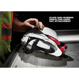 475 Lumens LED Rechargeable Hard Hat Headlamp w/BOLT White Type 1 Class C Full Brim Vented Hard Hat - Super Arbor