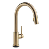 Trinsic Single-Handle Pull-Down Sprayer Kitchen Faucet with Touch2O Technology in Matte Black - Super Arbor