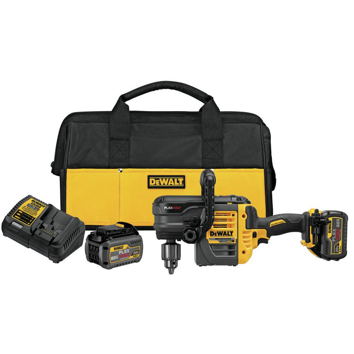 FLEXVOLT 60-Volt MAX Lithium-Ion Cordless Brushless 1/2 in. Stud and Joist Drill w/ (2) Batteries 2Ah, Charger and Bag