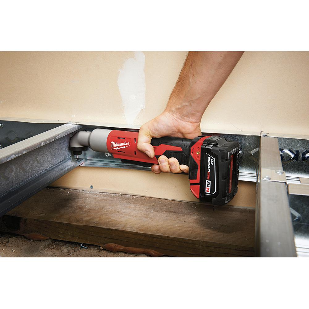M18 18-Volt Lithium-Ion Cordless 1/4 in. Hex 2-Speed Right Angle Impact Driver W/(2) 3.0Ah Batteries, Charger, Hard Case - Super Arbor