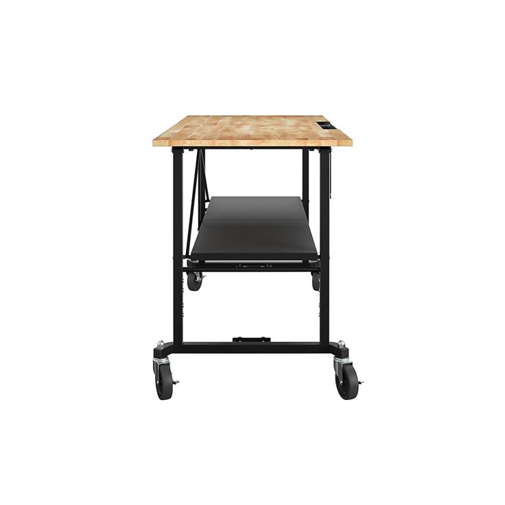 Kobalt 24-in L x 34-in H Rolling Blue Wood Portable Work Bench