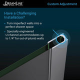 Prism 40-1/8 in. x 40-1/8 in. x 72 in. Semi-Frameless Neo-Angle Pivot Shower Enclosure in Brushed Nickel - Super Arbor