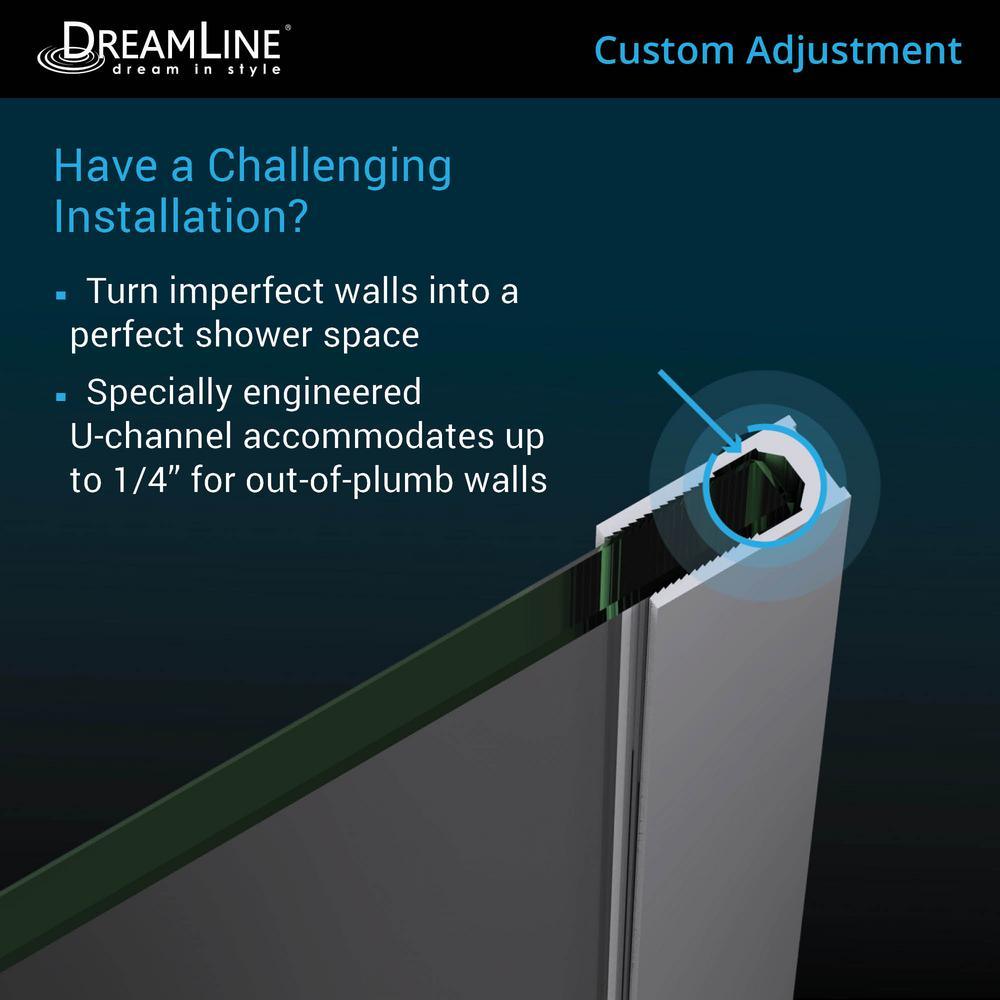 Prism 34.125 in. x 34.125 in. x 72 in. Semi-Frameless Neo-Angle Pivot Shower Enclosure in Brushed Nickel - Super Arbor
