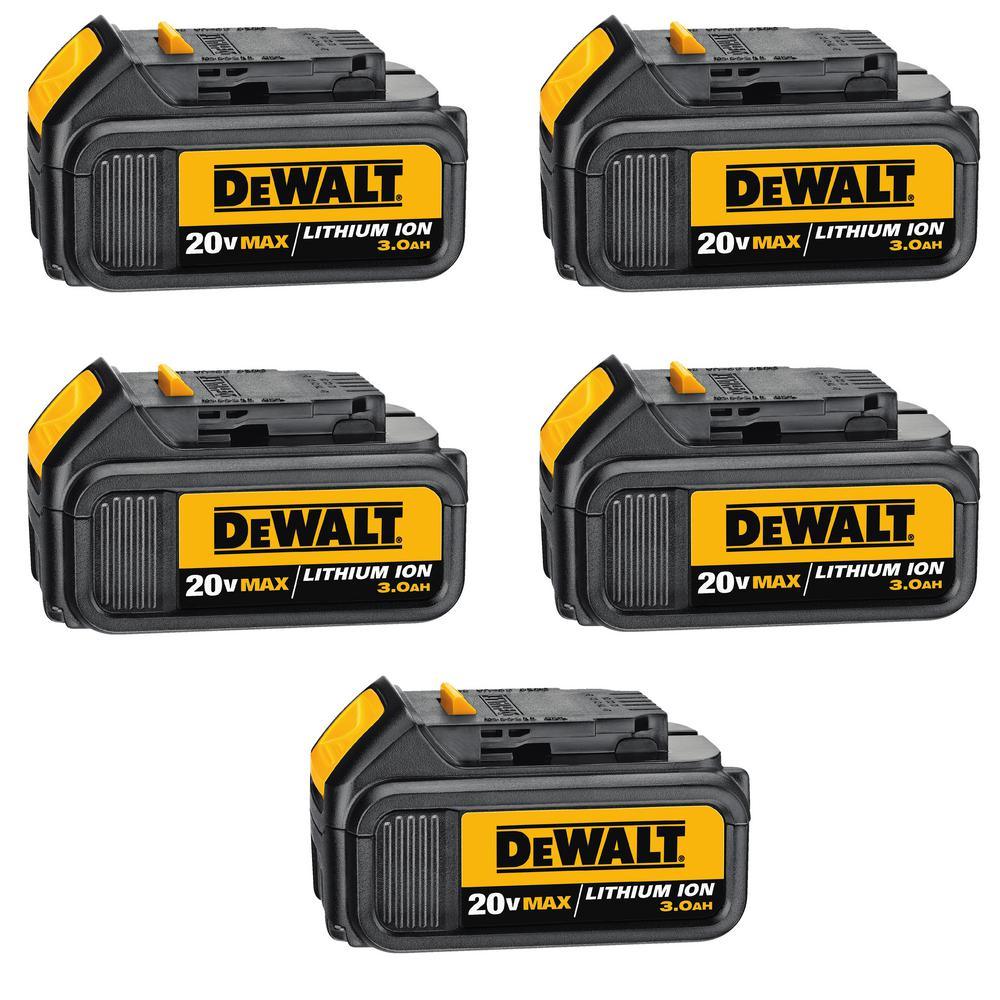 20-Volt MAX Premium Lithium-Ion 3.0Ah Battery Pack (6-Pack) - Super Arbor