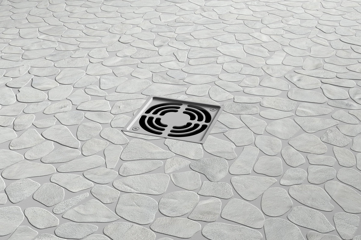 Emser Cultura Taupe Natural Stone Pebble Mosaic Border Tile, 12-in x 12-in Sheet (10-Pack)