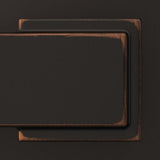 Custom Addison Aged Bronze 3/4 Trim Single Cylinder Door Handleset with Hobson Glass Door Knob - Super Arbor