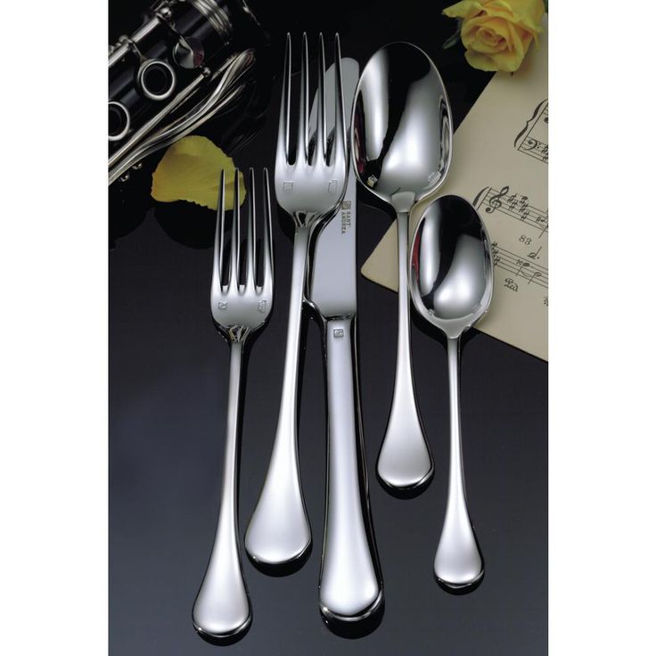 Puccini 18/10 Stainless Steel Teaspoons, European Size (Set of 12)