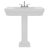 Barclay Products Corbin Pedestal Sink Combo in White with 4 in. Centerset Faucet Holes