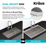 Loften All-in-One Dual Mount Stainless Steel 33in. Single Bowl Kitchen Sink with Pull Down Faucet in Spot Free Stainless