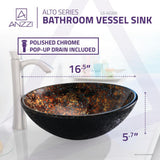 Alto Series Vessel Sink in Molten Gold - Super Arbor