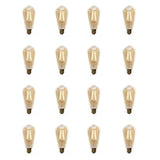 Feit Electric 60-Watt Equivalent ST19 Dimmable LED Amber Glass Vintage Edison Light Bulb With Straight Filament Warm White (16-Pack)