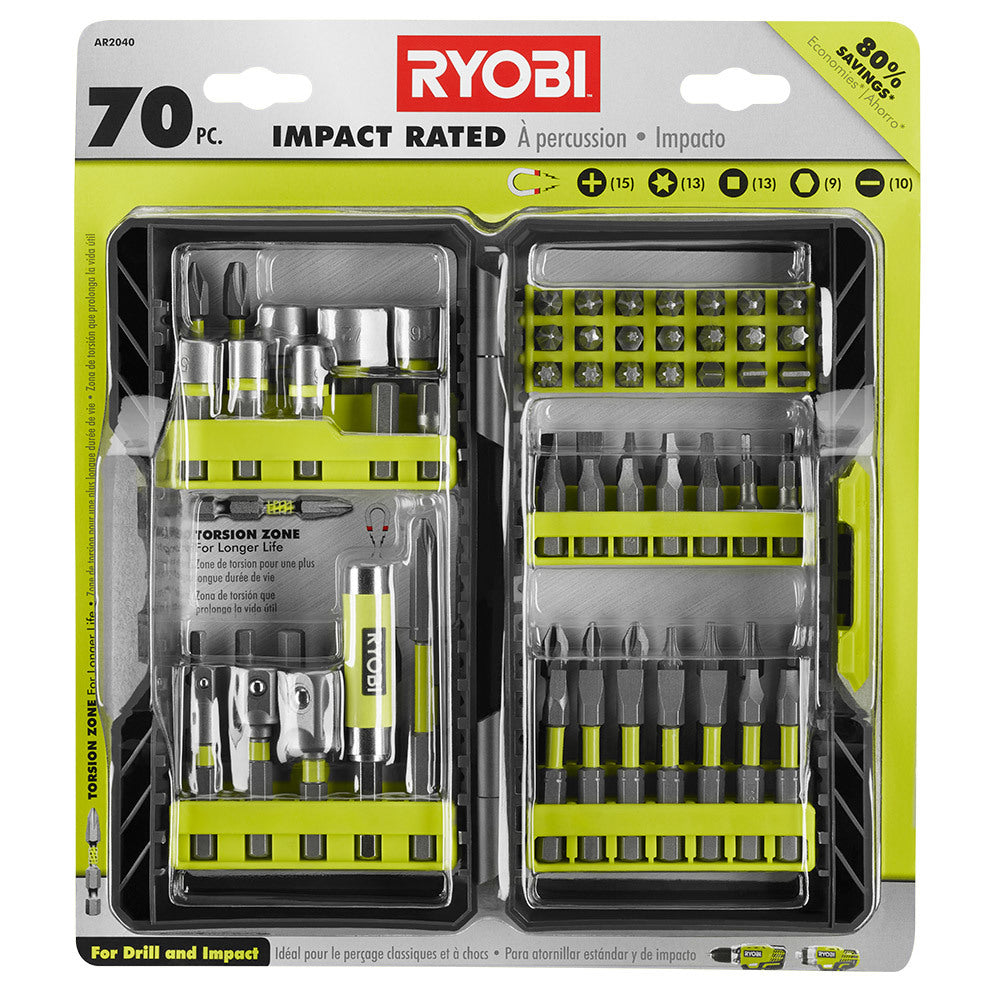 RYOBI Impact Rated Driving Kit (70-Piece) – AR2040