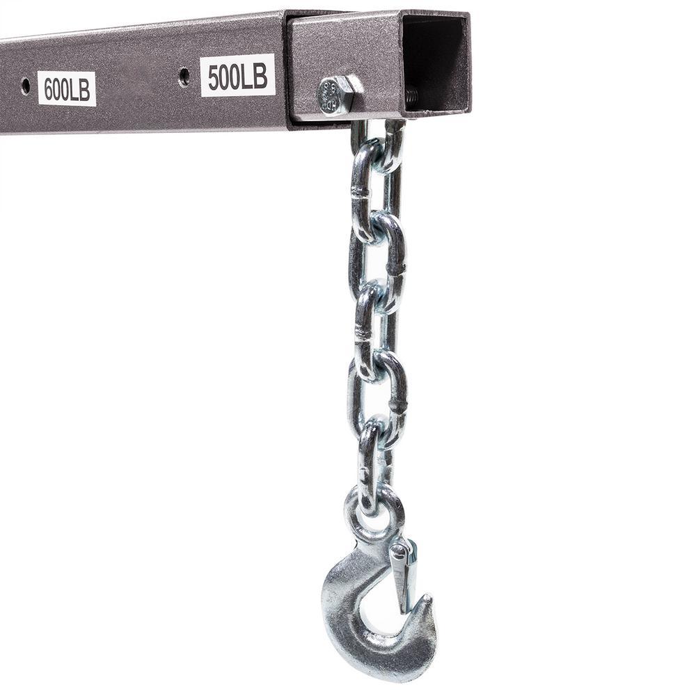 Stark 1100 lbs. Capacity Hitch Mounted Crane Hydraulic Lift Hoist for Pickup Trucks - Super Arbor