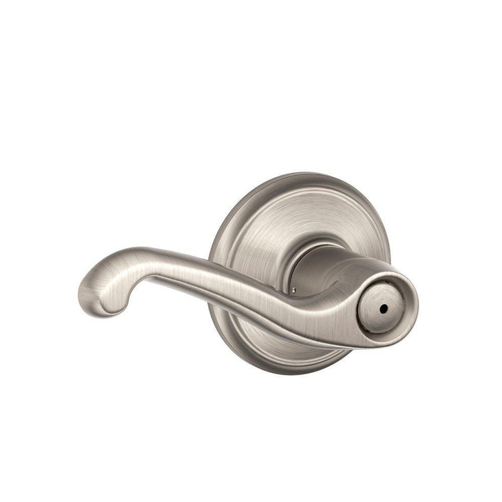 Flair Satin Nickel Privacy Bed/Bath Door Lever - Super Arbor