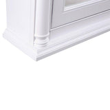Strousse 24 in. W x 30 in. H Surface Mount Mirrored Medicine Cabinet in White - Super Arbor
