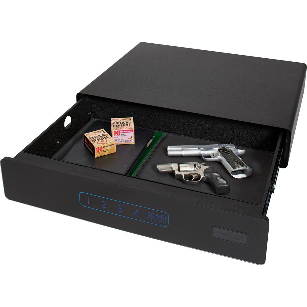 0.6807 cu. ft. 26 in. W x 5 in. H x 20 in. D Medium Under Bed Safe with Digital Lock