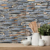 Goory Self-Adhesive Vinyl Flooring Tiles Waterproof Peel and Stick Tiles Wall Stickers for Home Decor,Gray Wood Grain