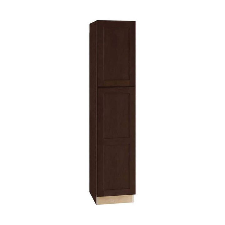 Home Decorators Collection Newport 18 in. W x 24 in. D x 84 in. H Assembled Plywood Pantry Kitchen Cabinet in Manganite with 4ROT Soft Close LH