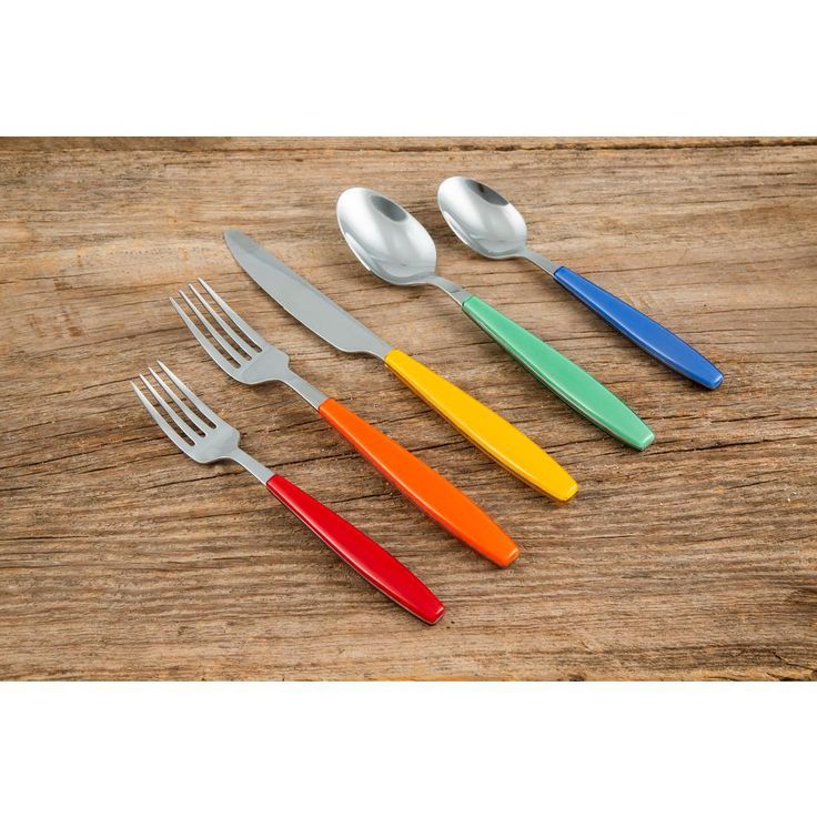 Jamboree Multi-Color Version2 18/0 20-Piece Flatware Set (Service for 4)