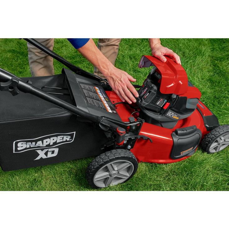 Snapper XD 21 in. 82-Volt Lithium-Ion Cordless Battery StepSense Walk Behind Self Propelled Mower Two 2.0 Batteries and Charger