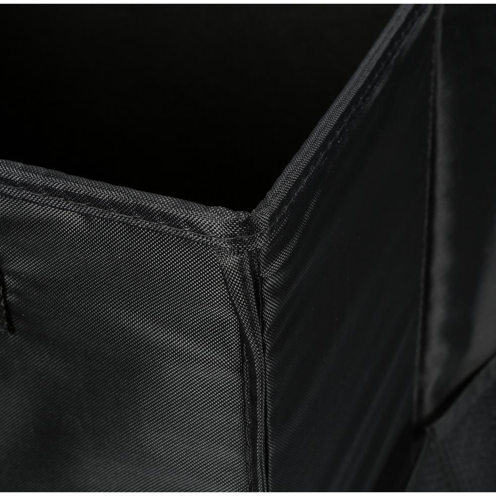 2-Compartment Black Folding Trunk Small Parts Organizer - Super Arbor