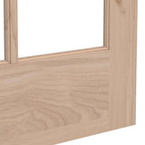 36 in. x 80 in. Rustic Knotty Alder Wood 10-Lite Clear Tempered Glass TDL Stainable Interior Door Slab - Super Arbor