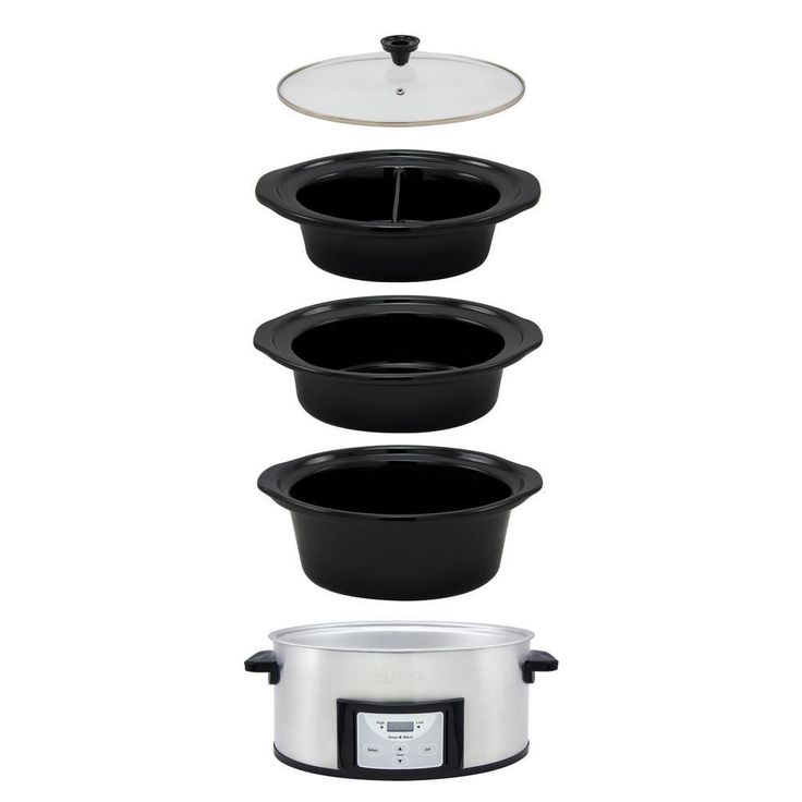 Pick-a-Pot 6 Qt. Stainless Steel Digital Slow Cooker