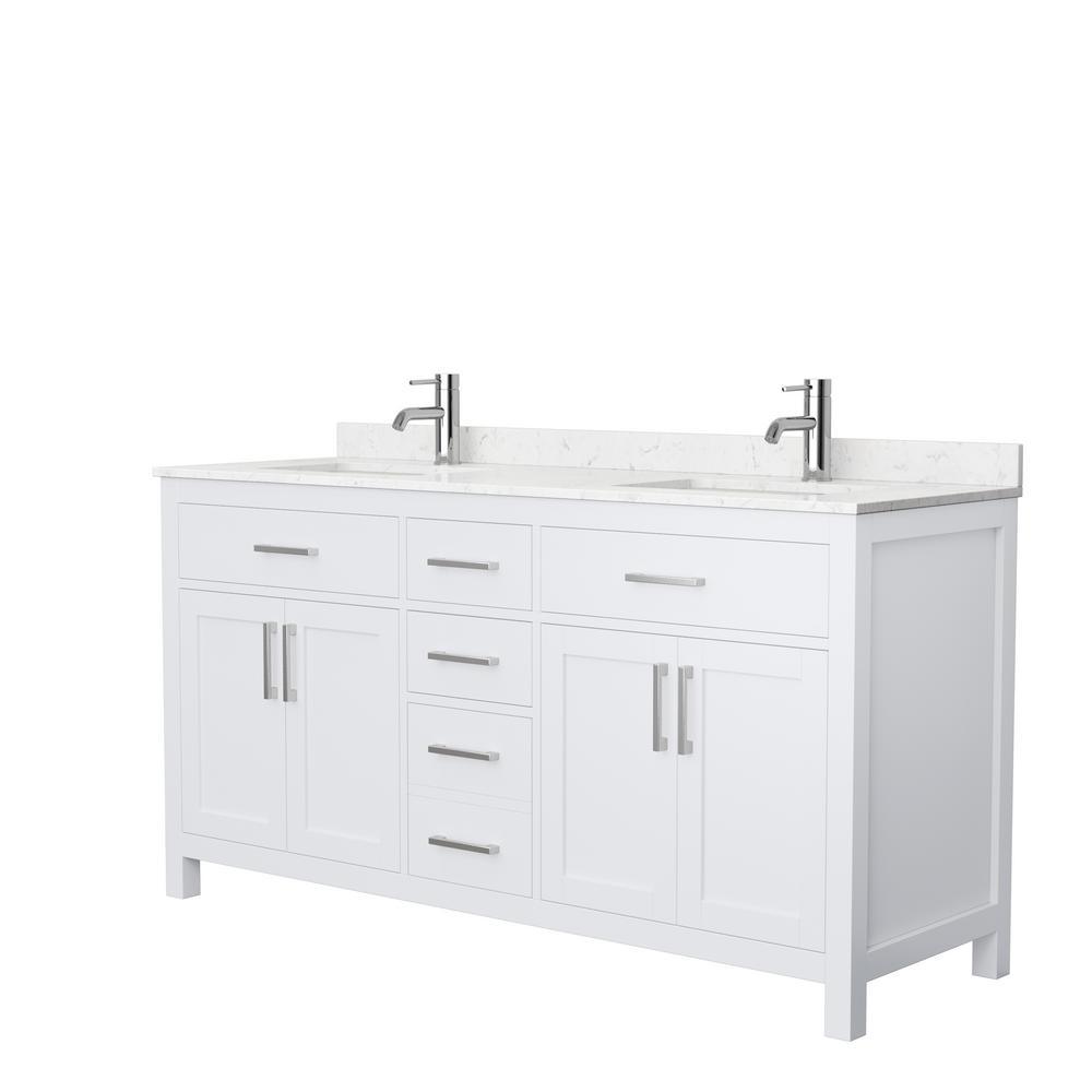 Beckett 42 in. W x 22 in. D Single Vanity in White with Cultured Marble Vanity Top in White with White Basin - Super Arbor