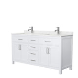 Beckett 42 in. W x 22 in. D Single Vanity in White with Cultured Marble Vanity Top in White with White Basin - Super Arbor