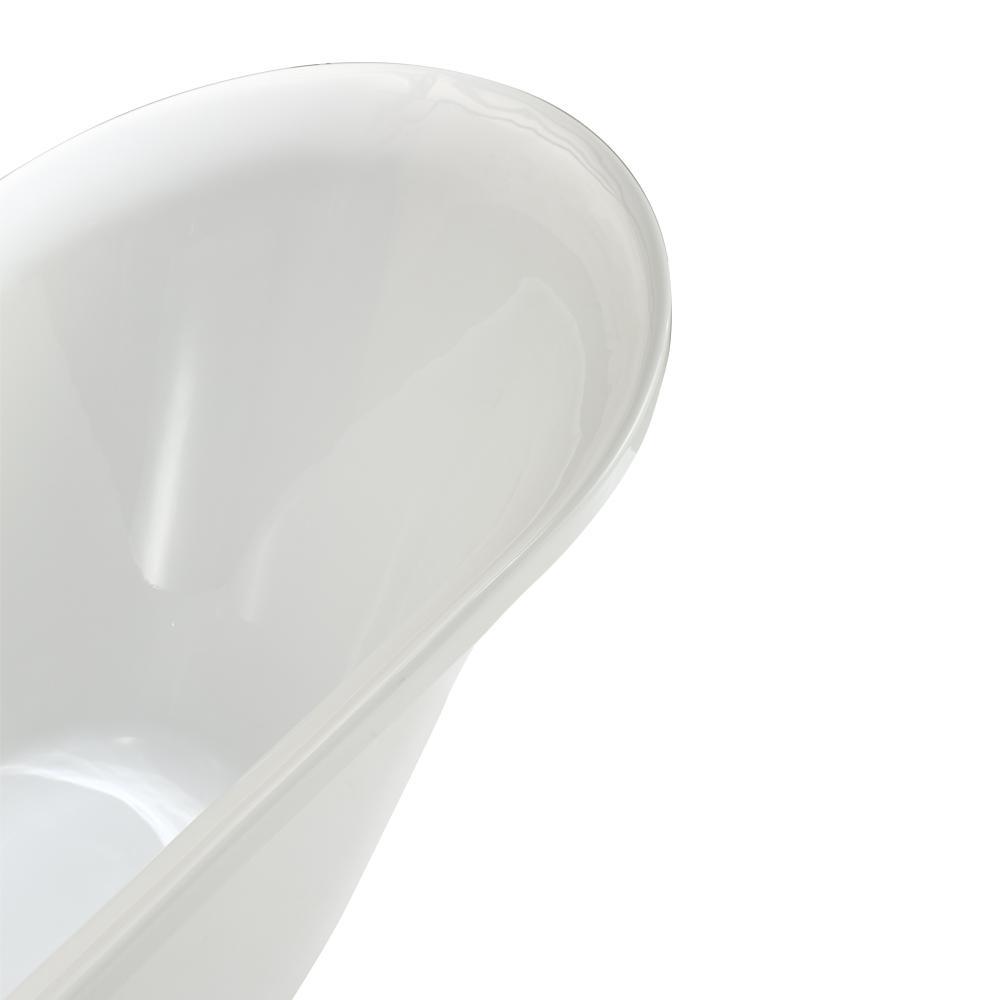 Jacqueline 5.7 ft. Acrylic Clawfoot Non-Whirlpool Bathtub in White - Super Arbor