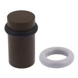 Solid Brass High Clearance "Flat" Top Floor Door Stop in Satin Nickel - Super Arbor