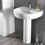 Nameeks Bella Pedestal Sink in White