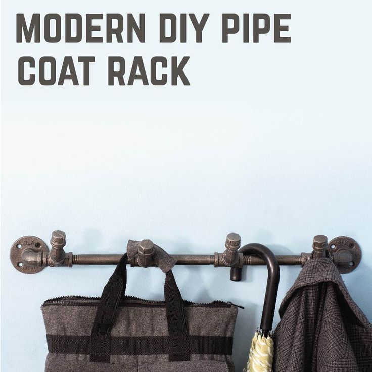 1/2 in. x 2.375 ft. L Black Steel Pipe 4 Hook Coat Rack Kit