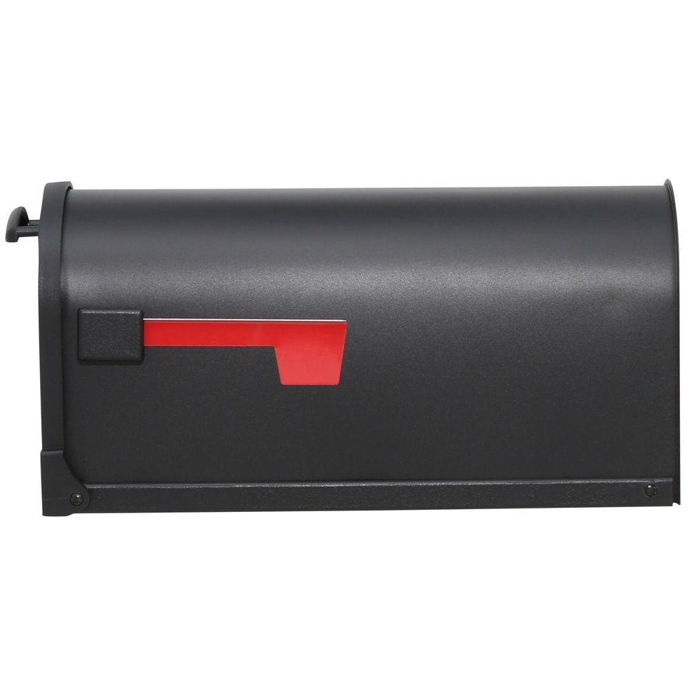 Arlington Large, Steel, Post-Mount Mailbox, Black - Super Arbor