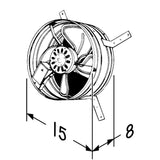 1600 CFM Silver Electric Powered Gable Mount Gable Louver Vent